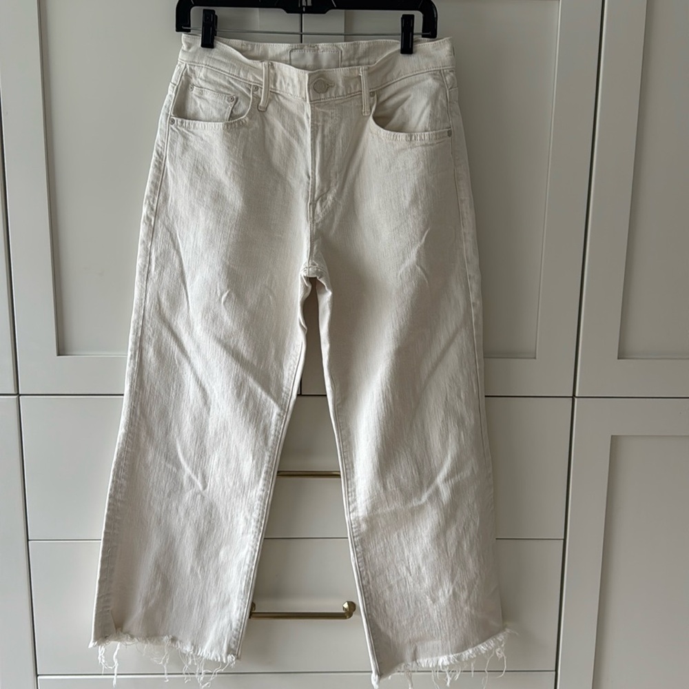 mother superior mid rise ankle maven raw hem